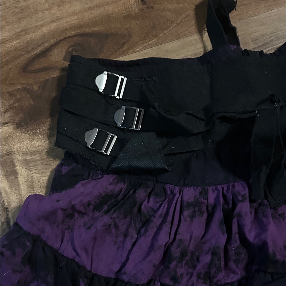 Hot Topic Black and Purple Goth Skirt - Picture 3 of 11